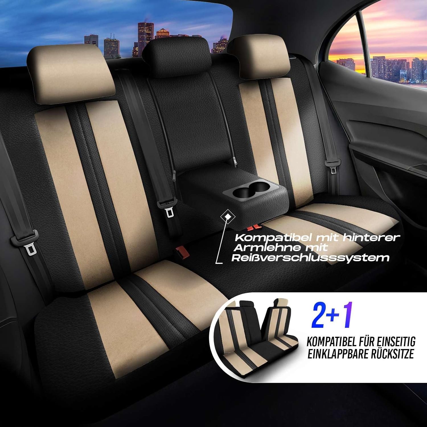 Lizbon Autositzbezüge für BMW 1er, Alcantara