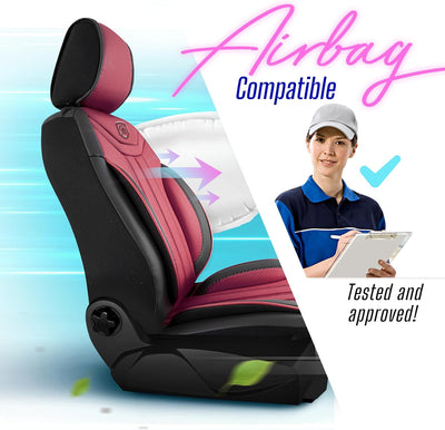 Premium Car Seat Covers Front Seat, Nappa Leather Car Seat Cover for SUV, Cars, Most Pickups, Car Seat Protector, Car Seat Covers Front Seats