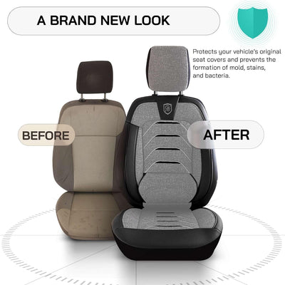 Premium Car Seat Covers Front Seat, Linen Car Seat Cover for SUV, Cars, Most Pickups, Car Seat Protector, Car Seat Covers Front Seats