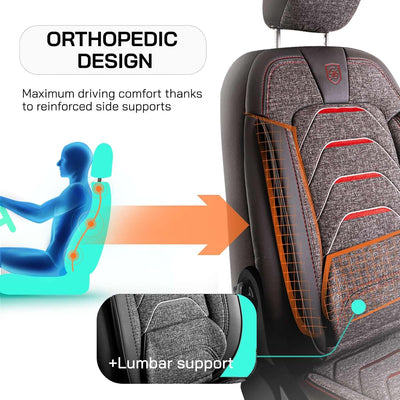 Premium Car Seat Covers Front Seat, Linen Car Seat Cover for SUV, Cars, Most Pickups, Car Seat Protector, Car Seat Covers Front Seats