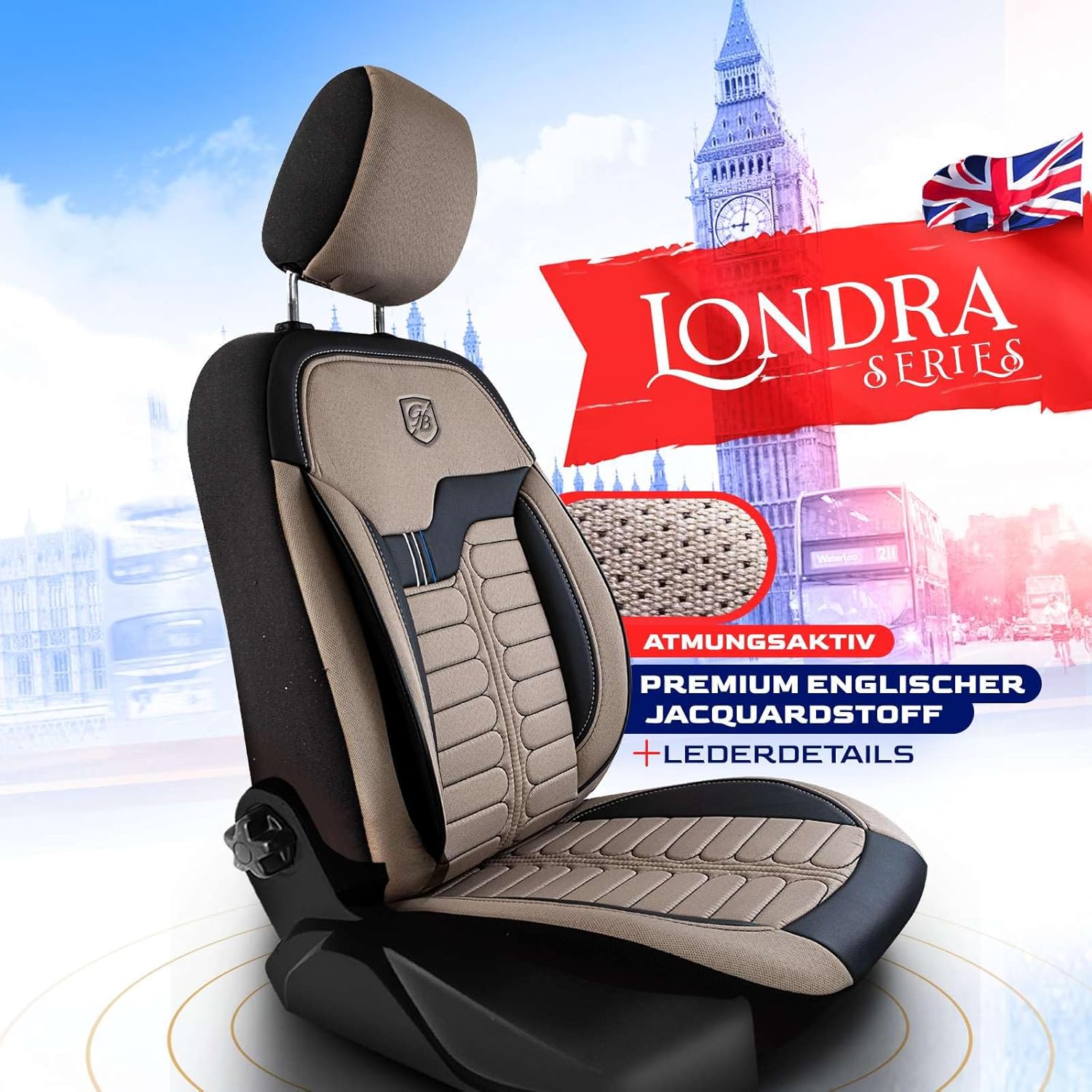 Londra Autositzbezüge für BMW 1er, Jacquard Sitzauflage