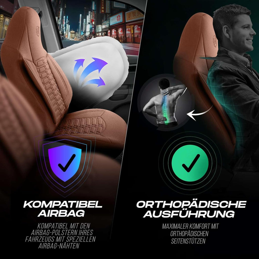 Polygon Autositzbezüge für BMW 1er, Lacoste-Stoff