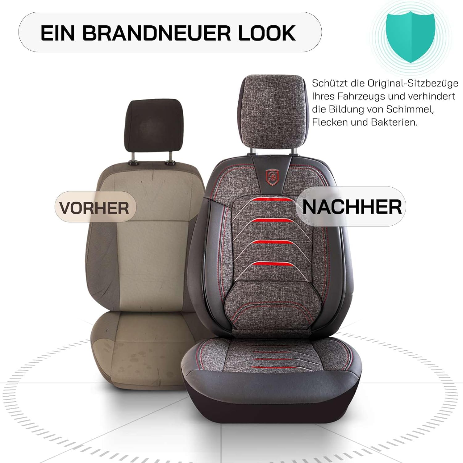 Bodrum Autositzbezüge für BMW 1er, Leinen