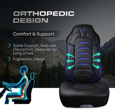 Custom Fit Truck Seat Cover for Kenworth T680, T880, W990, Premium Vinyl Fabric, Includes Armrest Covers and Assebly Tool