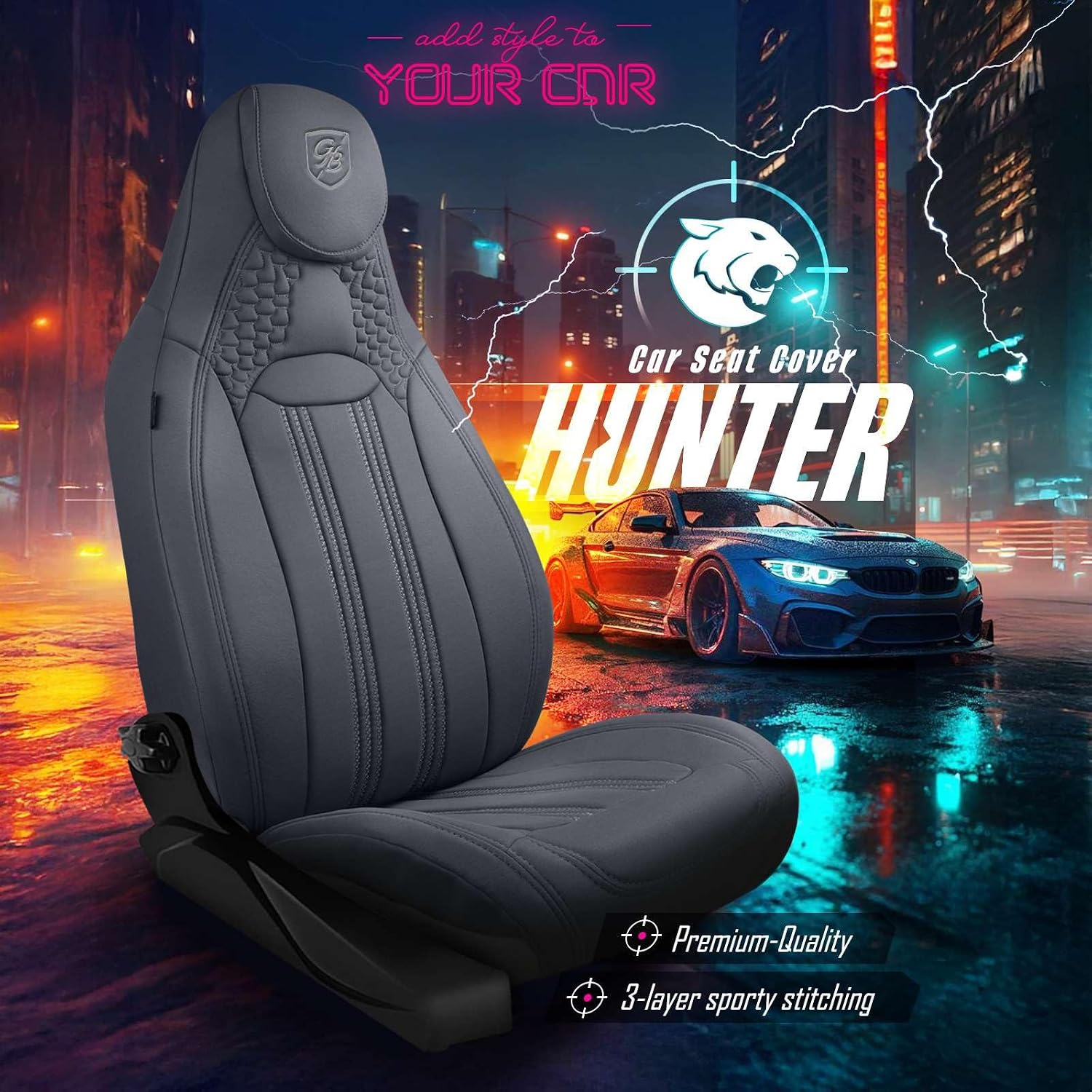 Premium Car Seat Covers Front Seat, Jarse Car Seat Cover for SUV, Cars, Most Pickups, Car Seat Protector, Car Seat Covers Front Seats