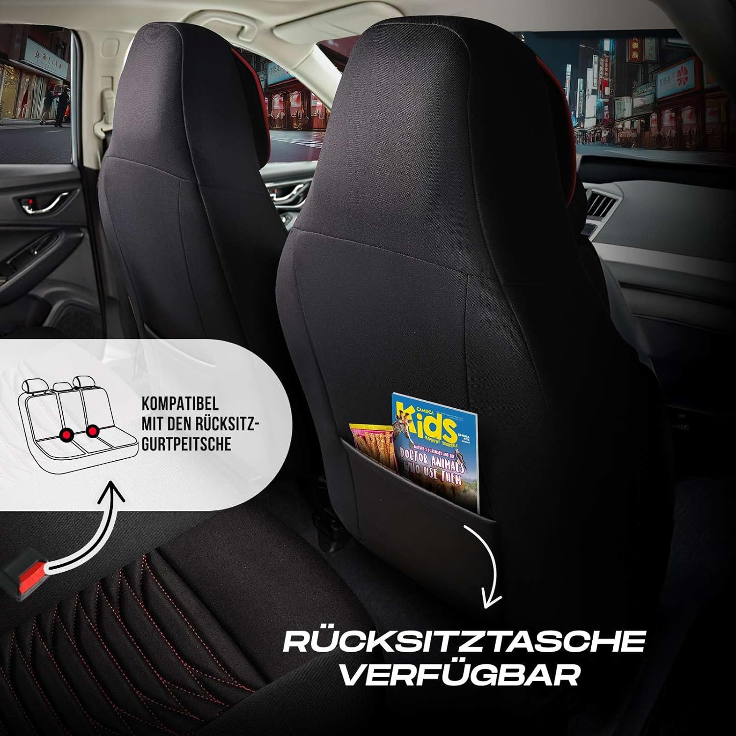 Tokyo Autositzbezüge für BMW 1er, Velours & Leder