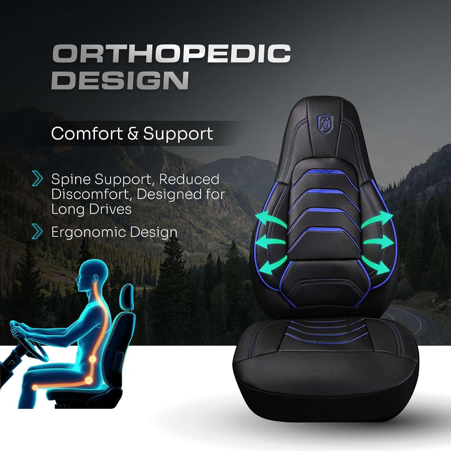 Custom Fit Truck Seat Cover for Volvo VNL 300 400 740 760 860 & VNR 300 400 640 660 (2019-2025), Vinyl Fabric, Includes Armrest Covers and Assebly Tool