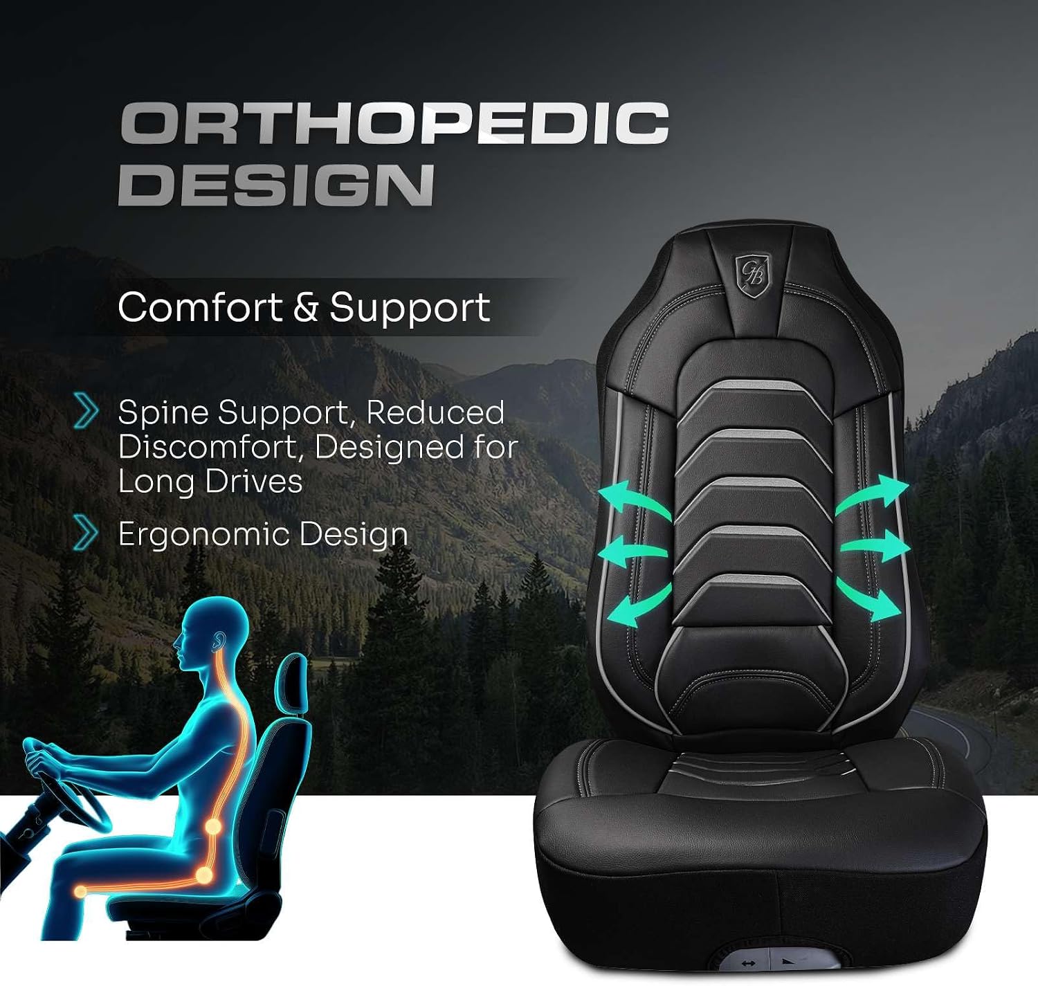 Custom Fit Truck Seat Cover for Kenworth T680, T880, W990, Premium Vinyl Fabric, Includes Armrest Covers and Assebly Tool