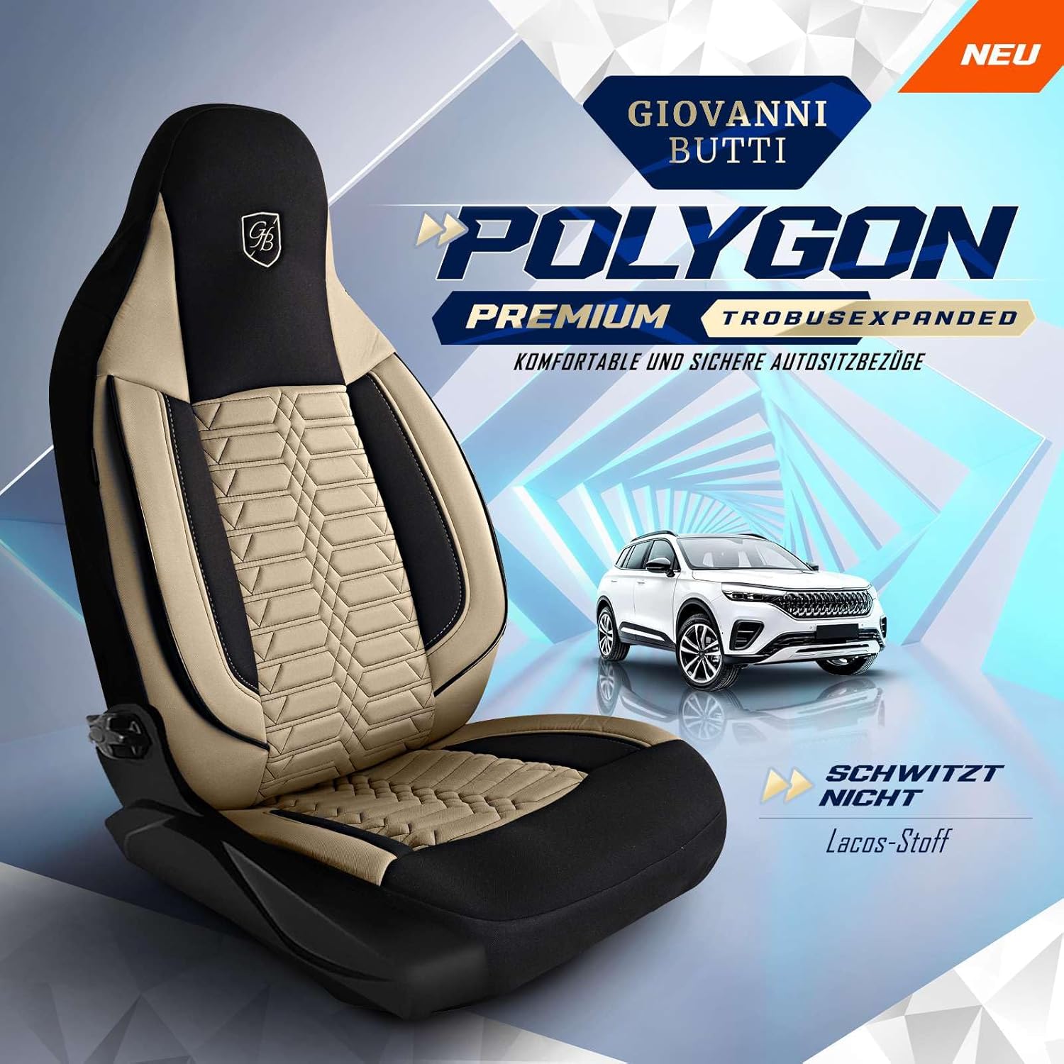 Polygon Autositzbezüge für BMW 1er, Lacoste-Stoff