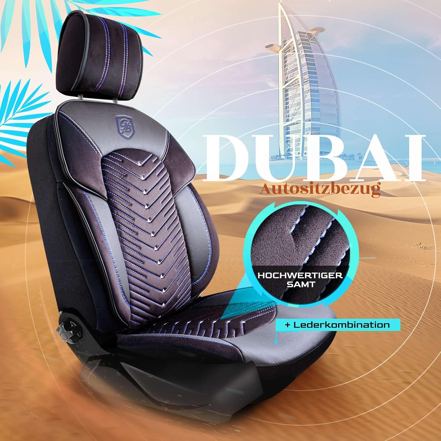 Dubai Autositzbezüge für BMW 1er, Samt
