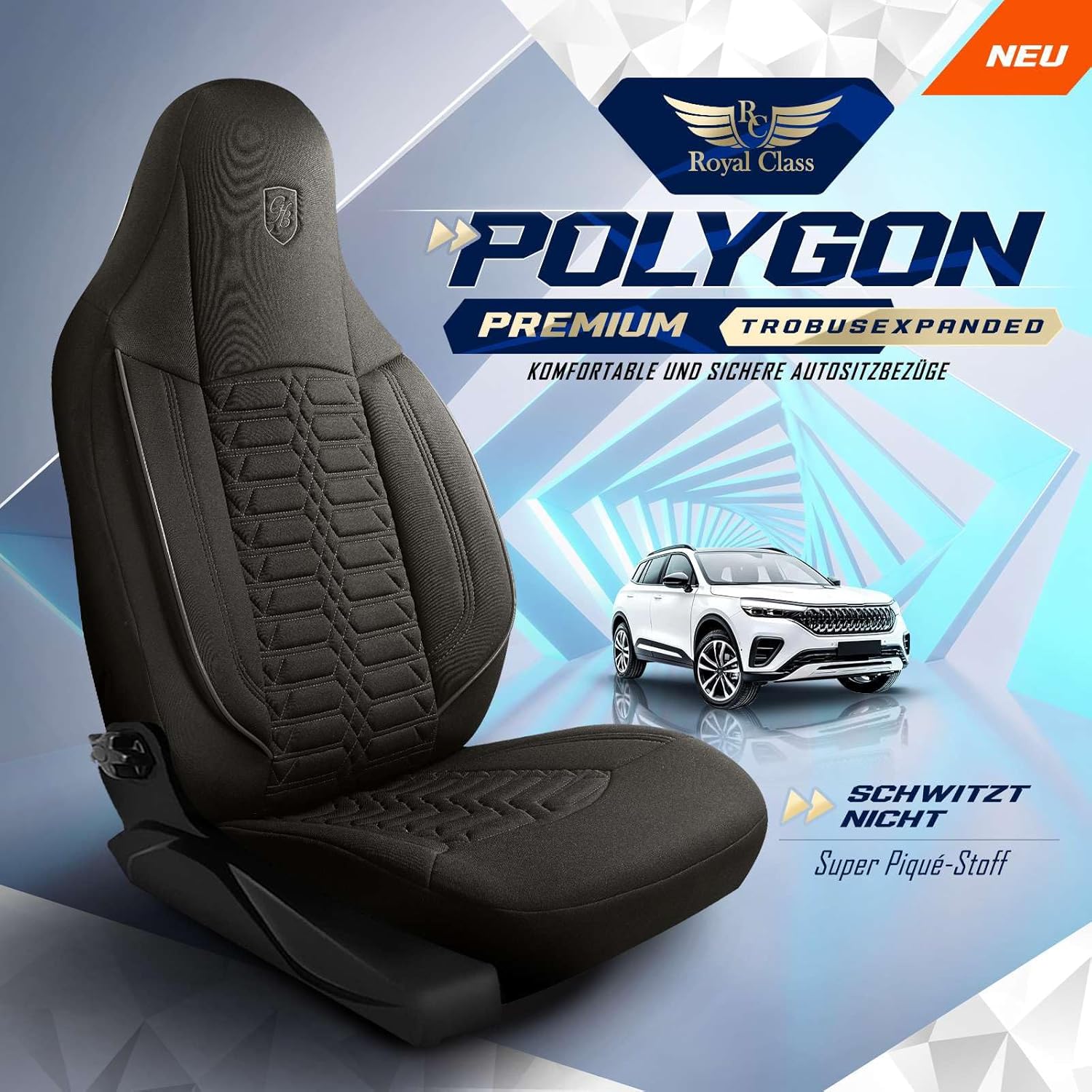 Polygon Autositzbezüge für BMW 1er, Lacoste-Stoff