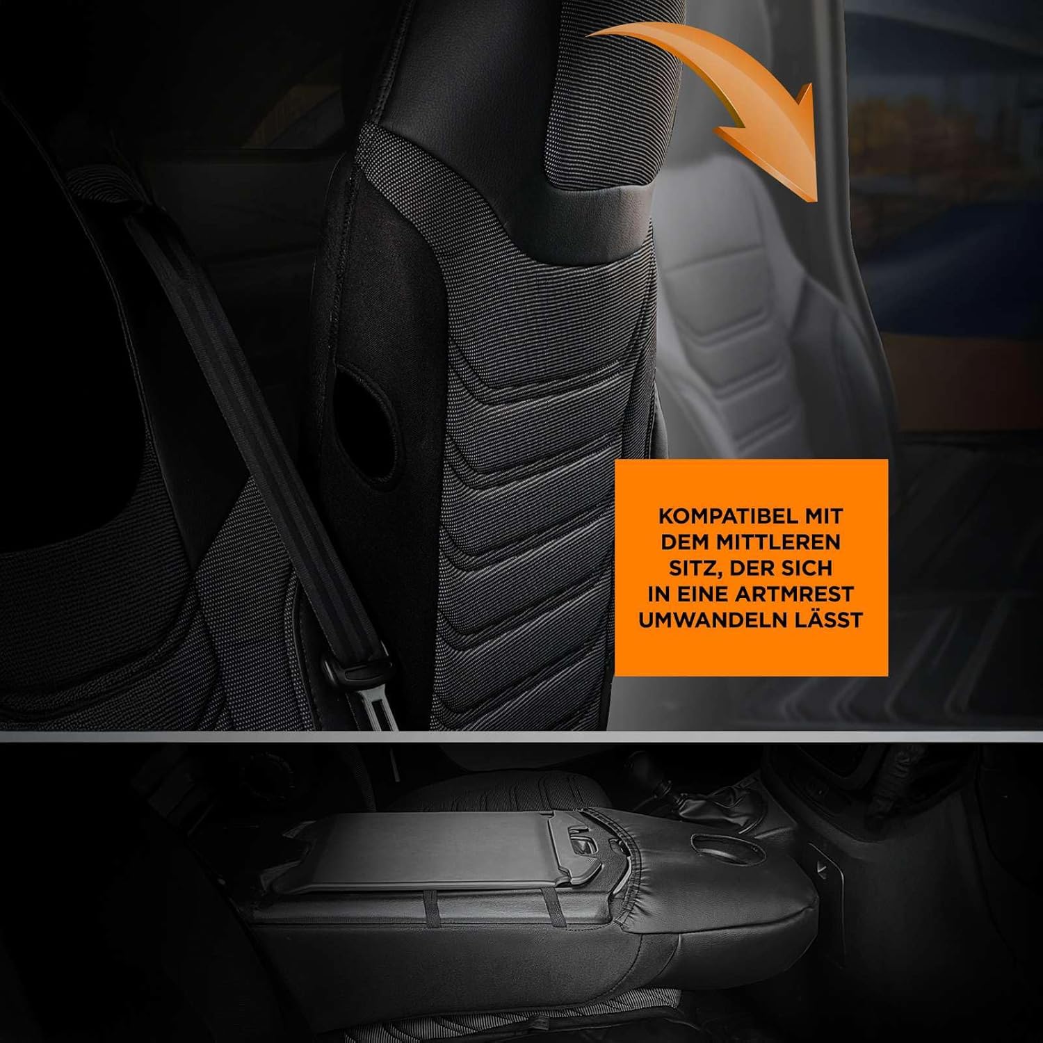 Autositzbezüge Universal 1+1 für Peugeot Boxer (2014-2026), Piqué-Stoff