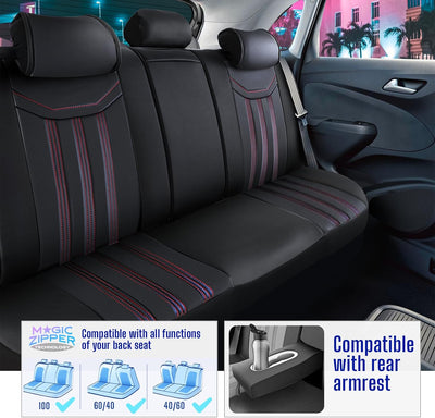 Premium Car Seat Covers Full Set, Nappa Leather Car Seat Cover for SUV, Cars, Most Pickups, Car Seat Protector, Car Seat Covers Full Set