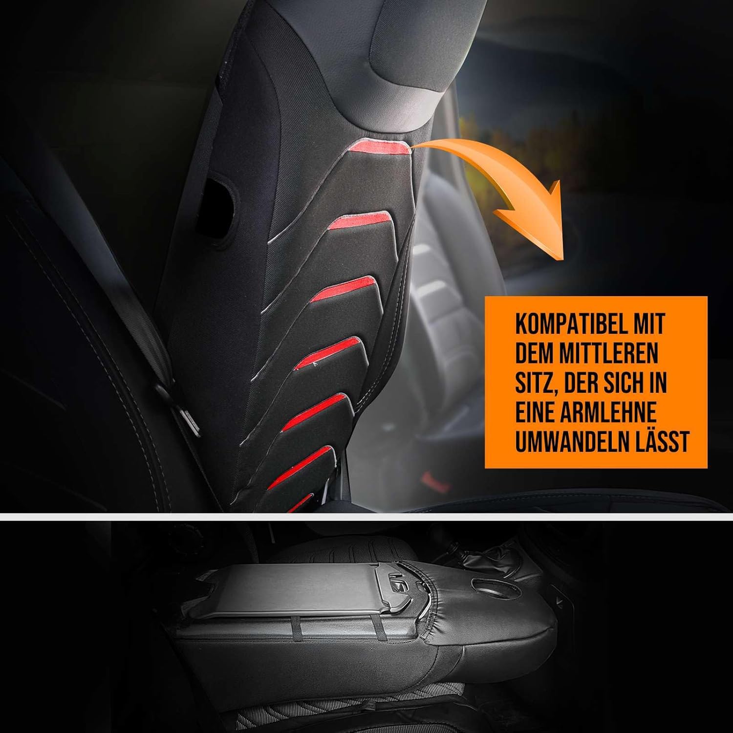 Autositzbezüge Universal 2+1 für  OPEL Vivaro B (2014-2018), Leinen