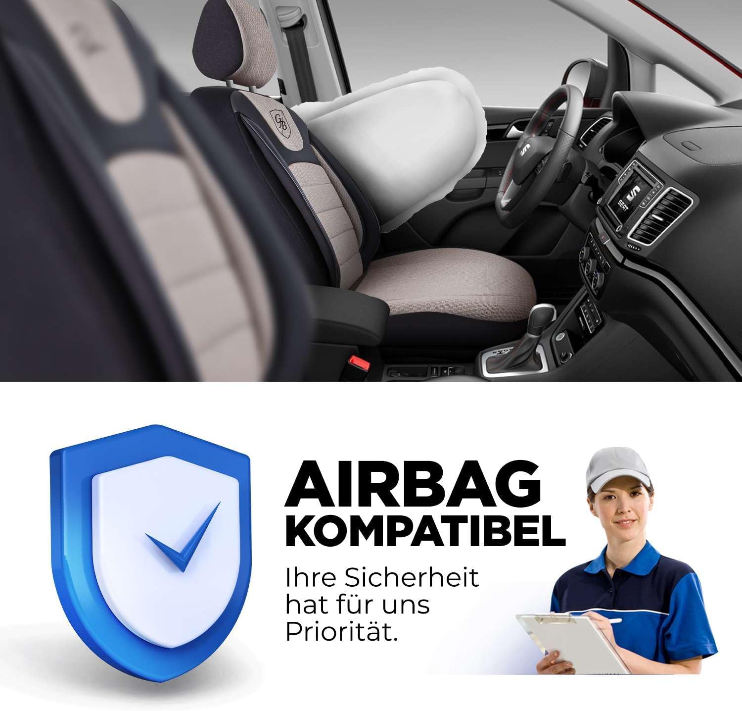 Prestij Autositzbezüge für BMW 1er, Webstoff