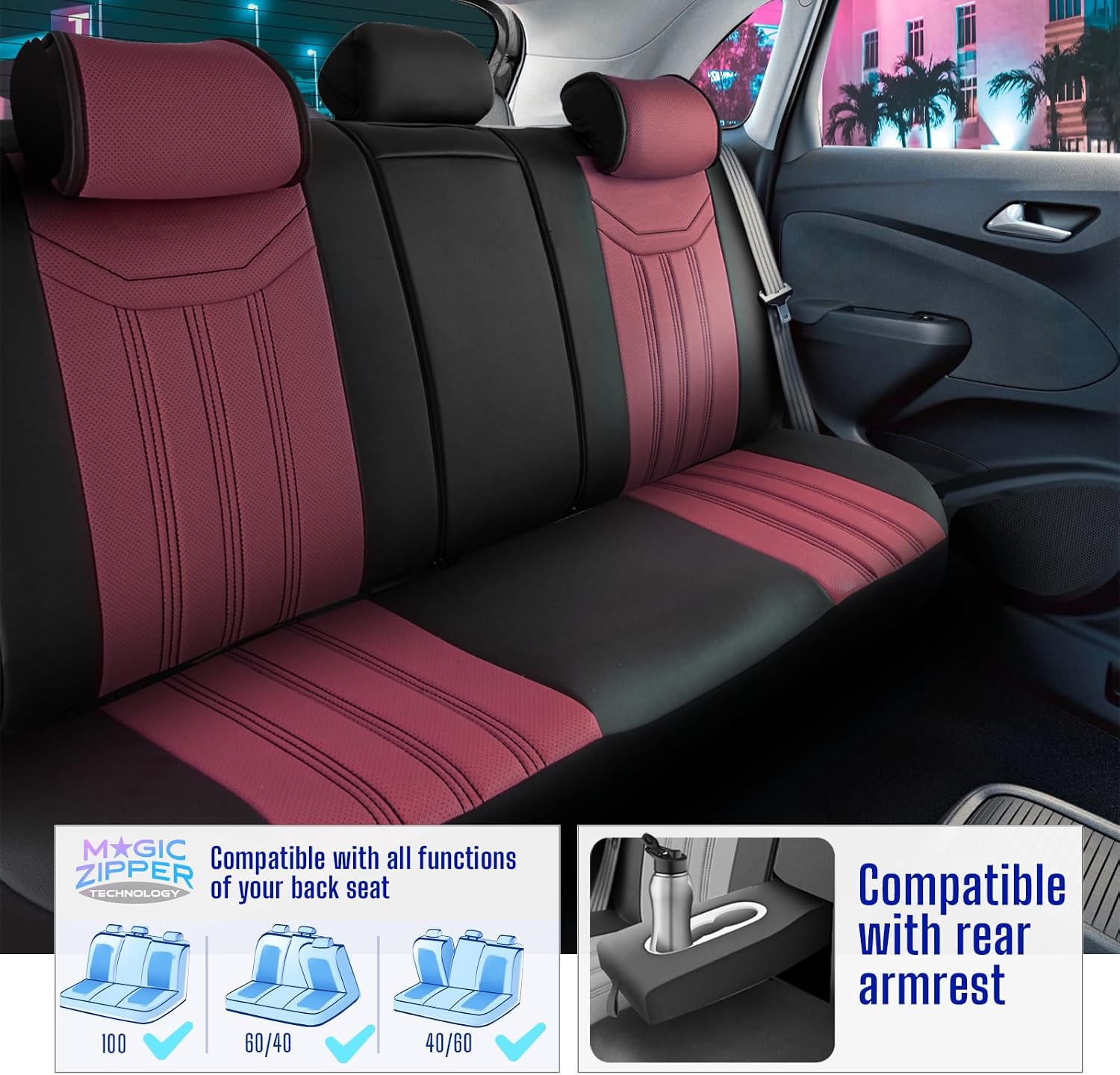 Premium Car Seat Covers Full Set, Nappa Leather Car Seat Cover for SUV, Cars, Most Pickups, Car Seat Protector, Car Seat Covers Full Set