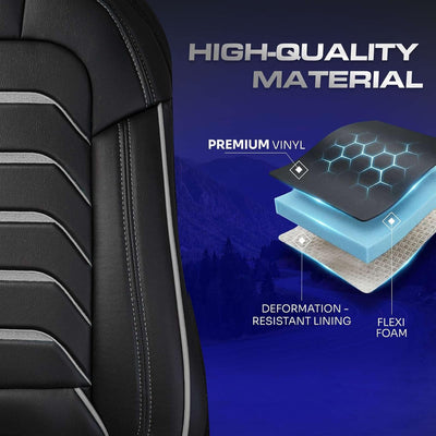 Custom Fit Truck Seat Cover for Kenworth T680, T880, W990, Premium Vinyl Fabric, Includes Armrest Covers and Assebly Tool