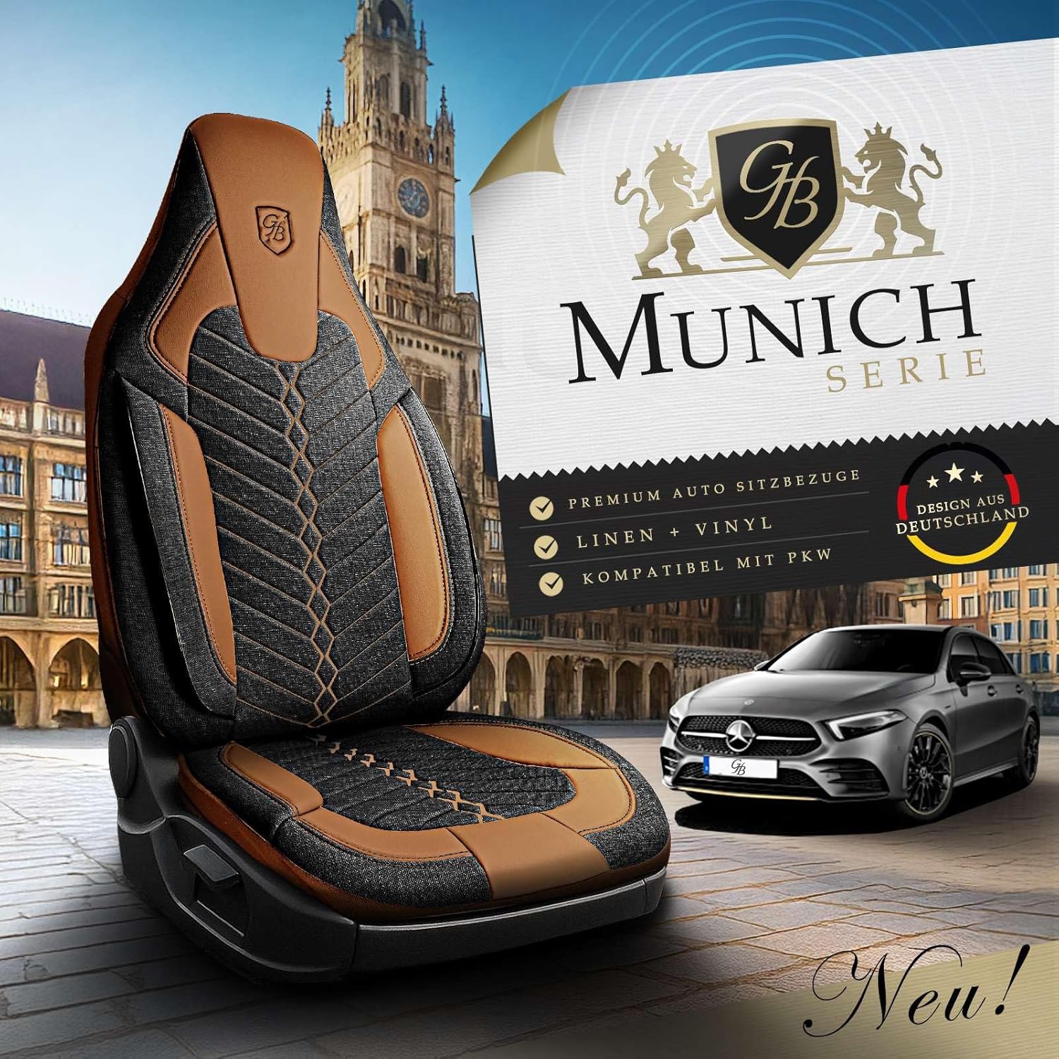 Munich Autositzbezüge für BMW 1er, Leinen