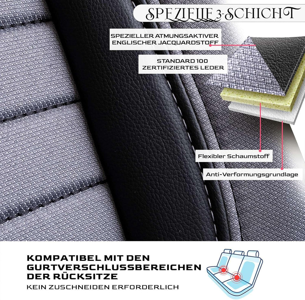 Londra Autositzbezüge für BMW 1er, Jacquard Sitzauflage