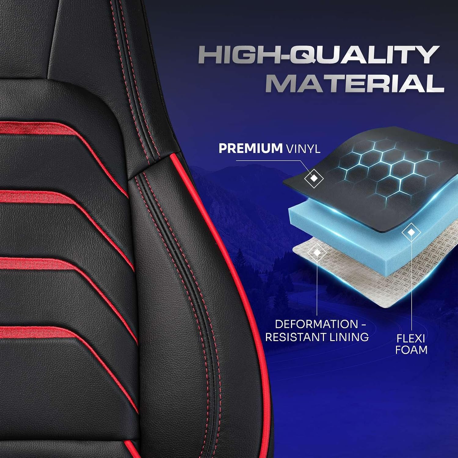 Custom Fit Truck Seat Cover for Volvo VNL 300 400 740 760 860 & VNR 300 400 640 660 (2019-2025), Vinyl Fabric, Includes Armrest Covers and Assebly Tool