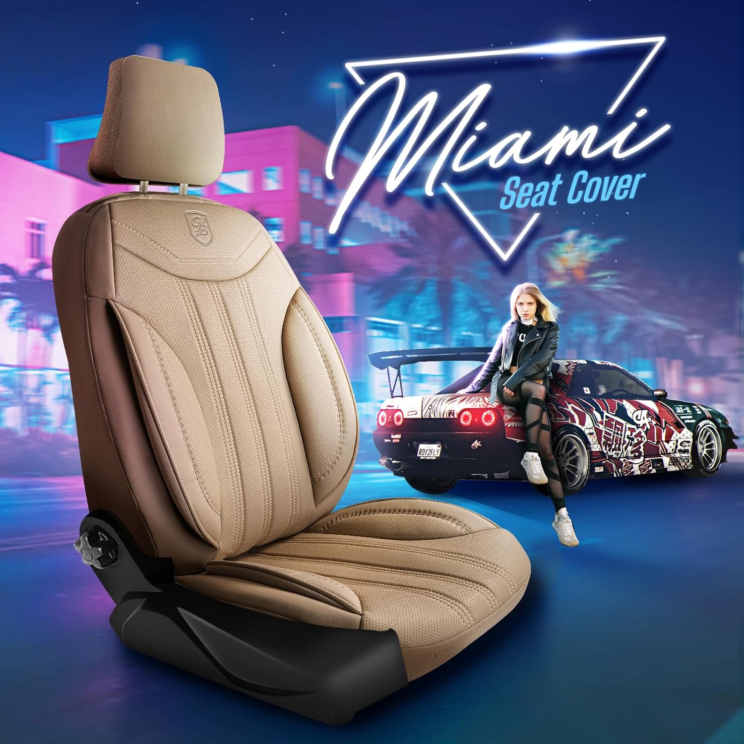 Premium Car Seat Covers Full Set, Nappa Leather Car Seat Cover for SUV, Cars, Most Pickups, Car Seat Protector, Car Seat Covers Full Set