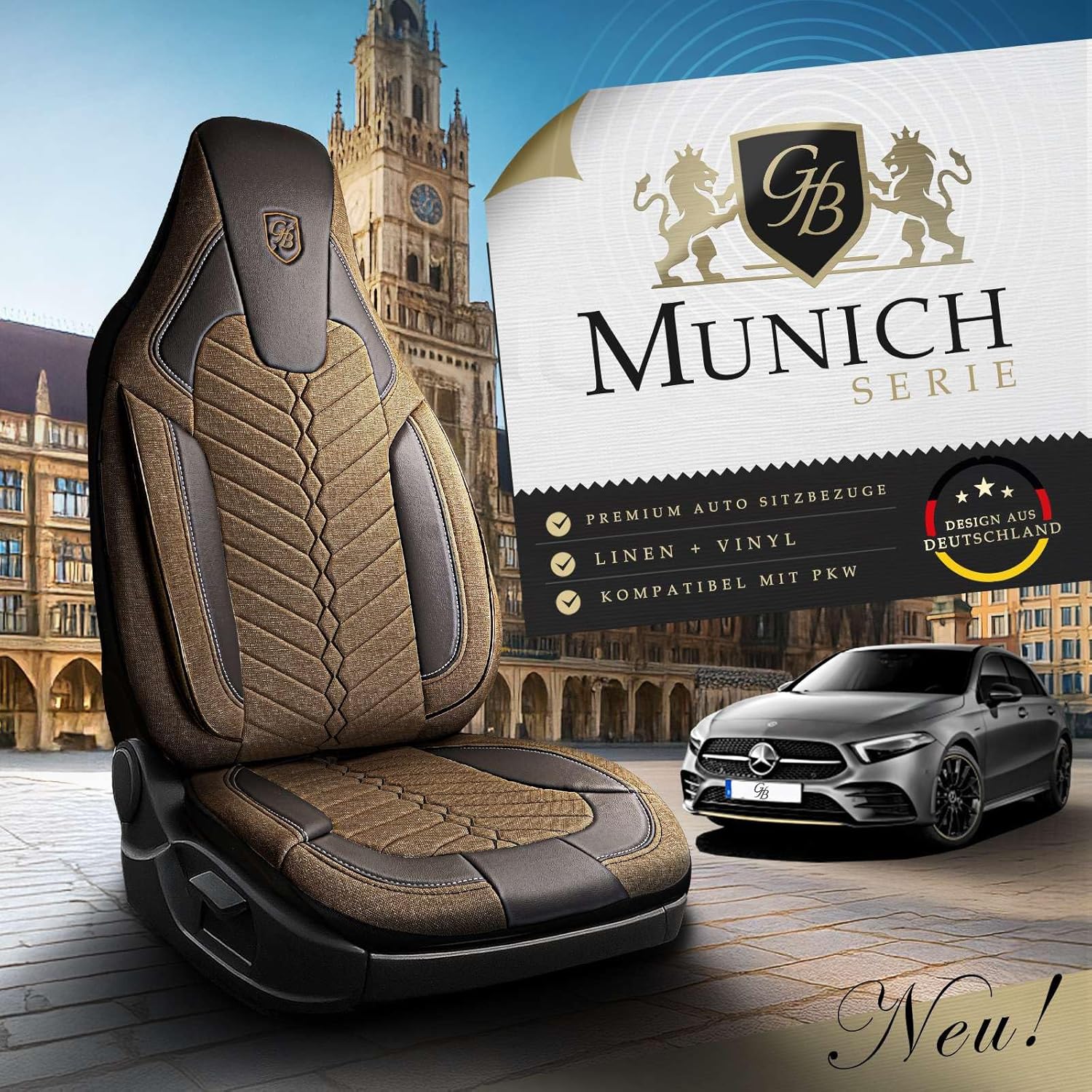 Munich Autositzbezüge für BMW 1er, Leinen
