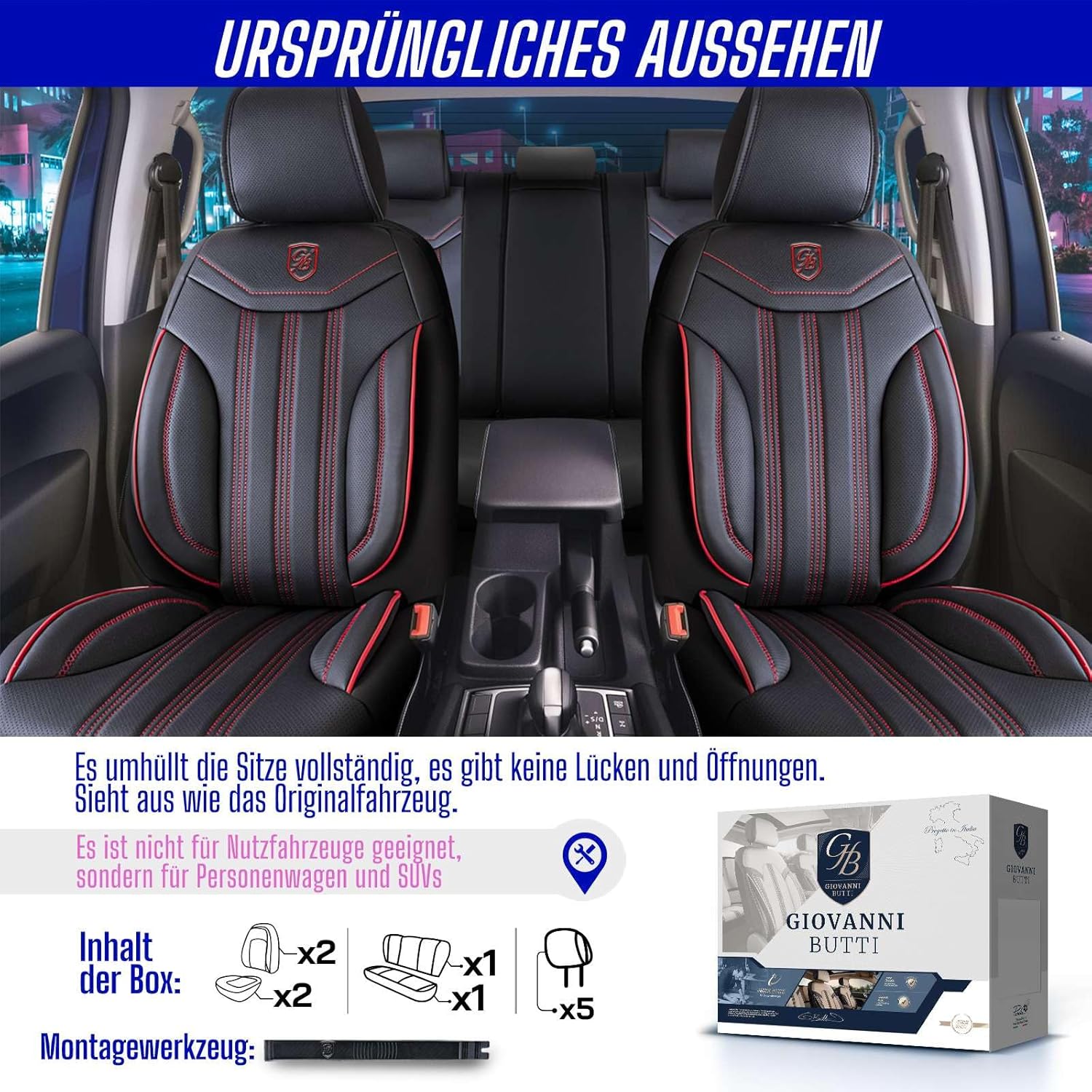 Miami Autositzbezüge für BMW 1er, Leder