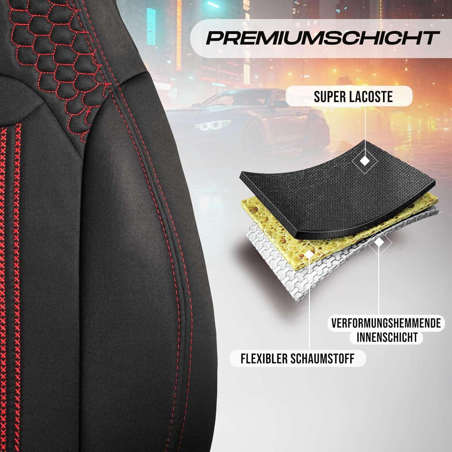 Hunter Autositzbezüge für BMW 1er, Lacoste-Stoff