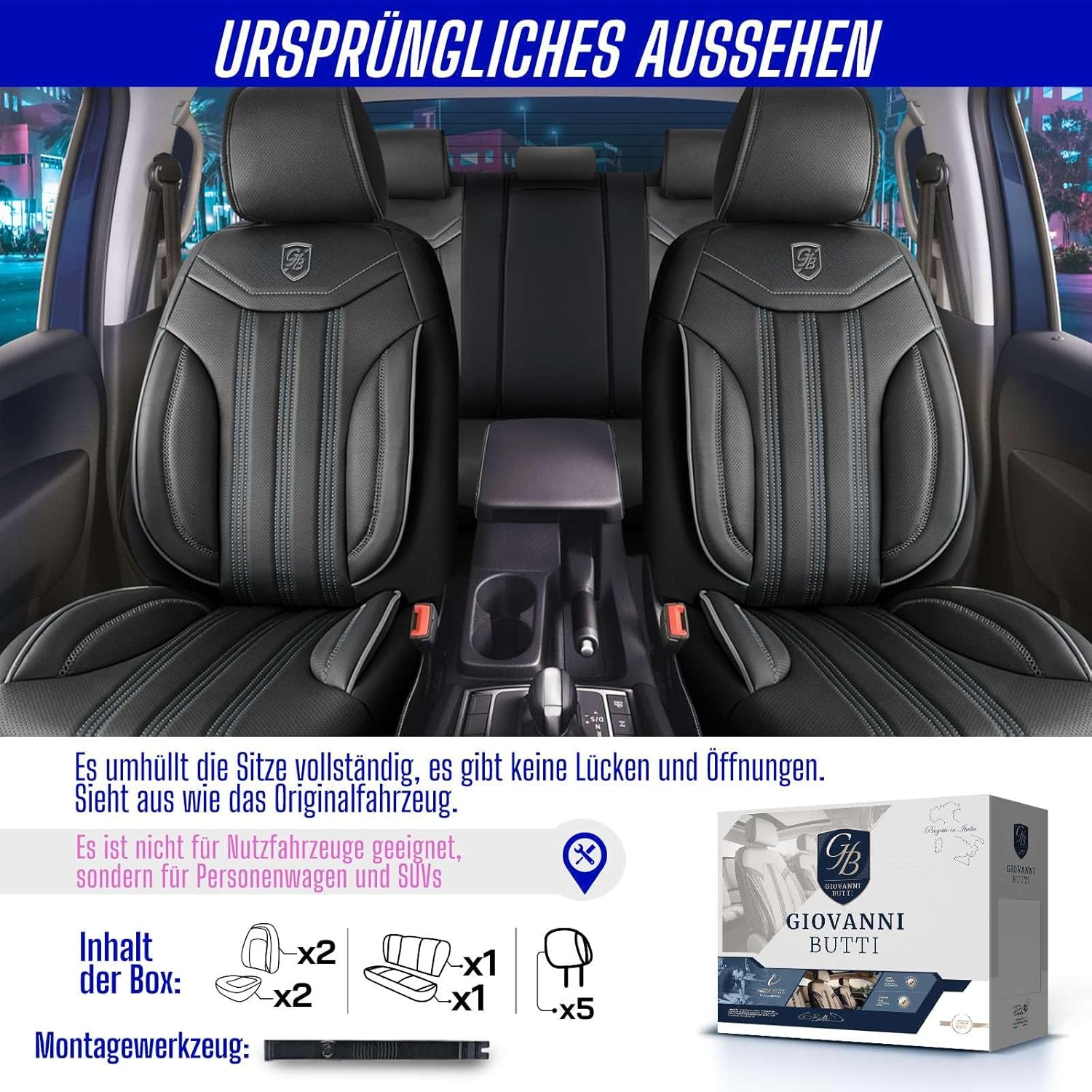 Miami Autositzbezüge für BMW 1er, Leder