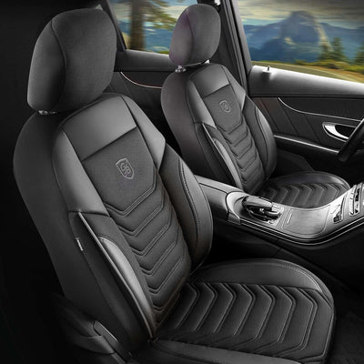 Premium Car Seat Covers for Honda Civic 2000-2026, Piqué Fabric Car Seat Cover for SUV, Cars, Most Pickups, Car Seat Covers Front Seats