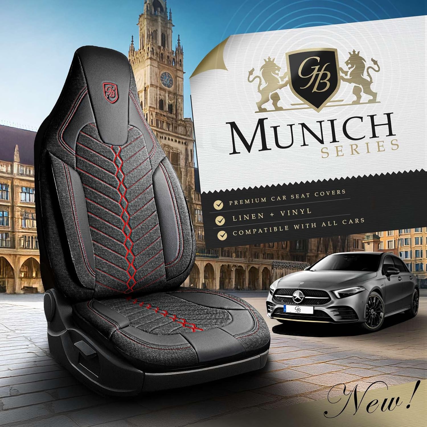Premium Car Seat Covers Front Seat, Linen Car Seat Cover for SUV, Cars, Most Pickups, Car Seat Protector, Car Seat Covers Front Seats