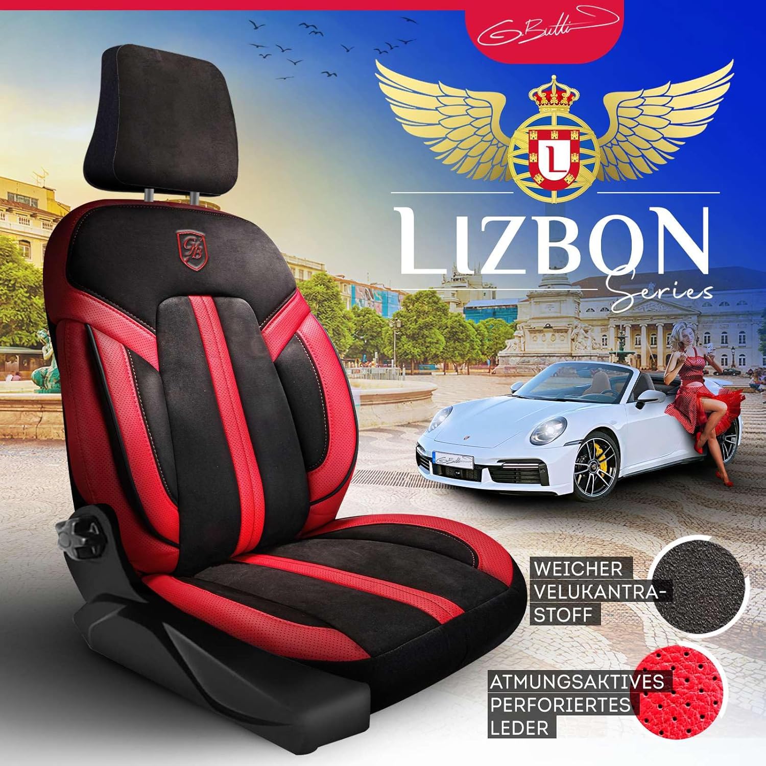 Lizbon Autositzbezüge für BMW 1er, Alcantara