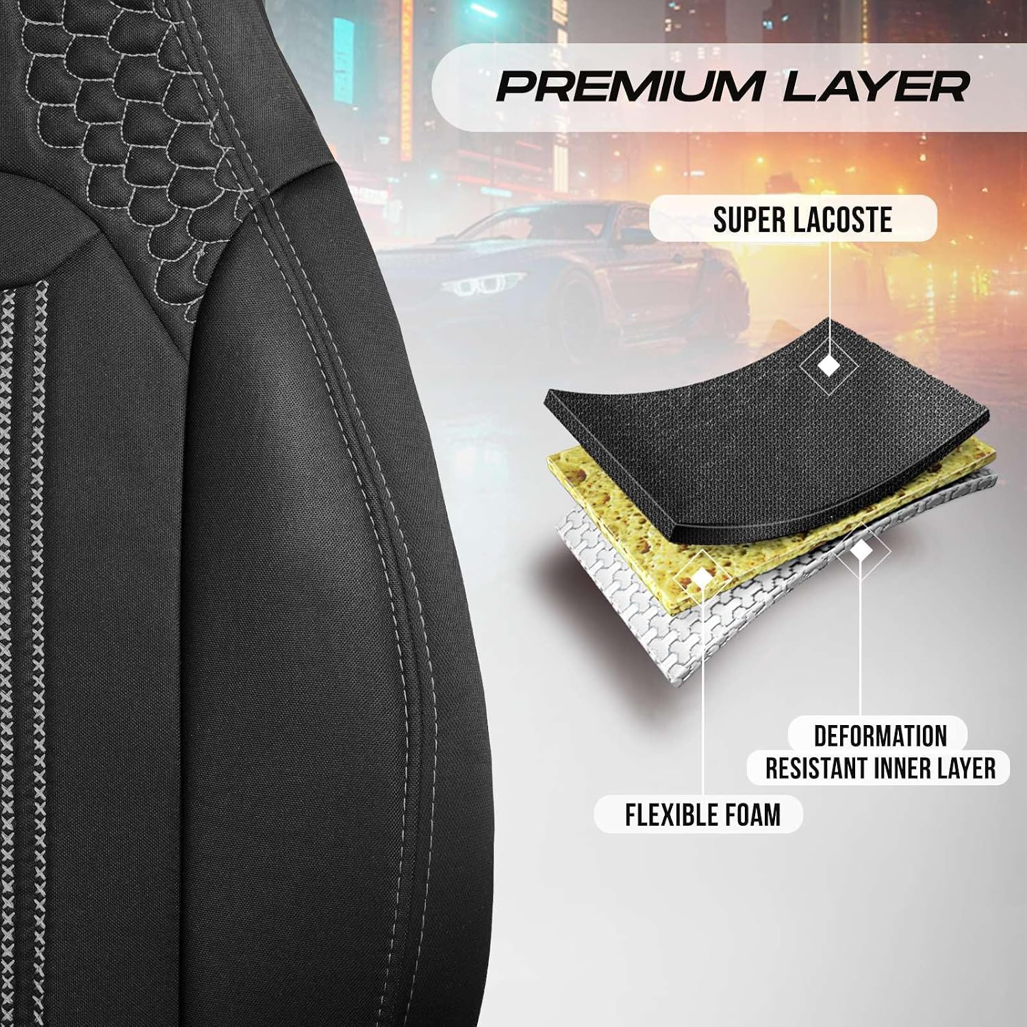 Premium Car Seat Covers Front Seat, Jarse Car Seat Cover for SUV, Cars, Most Pickups, Car Seat Protector, Car Seat Covers Front Seats