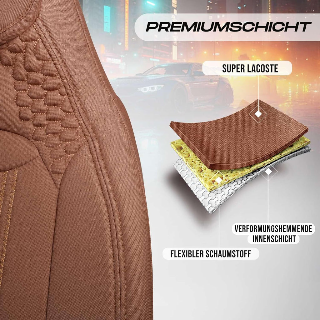 Hunter Autositzbezüge für BMW 1er, Lacoste-Stoff