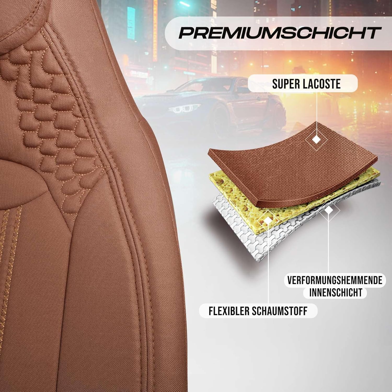 Hunter Autositzbezüge für BMW 1er, Lacoste-Stoff