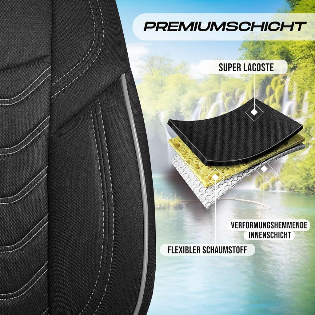 Lechfall Autositzbezüge für BMW 1er, Lacoste-Stoff