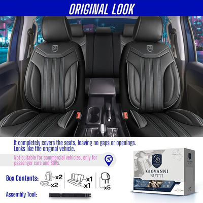 Premium Car Seat Covers for Toyota Corolla 2000-2026, Nappa Leather Car Seat Cover for SUV, Cars, Most Pickups, Car Seat Protector, Car Seat Covers Front Seats
