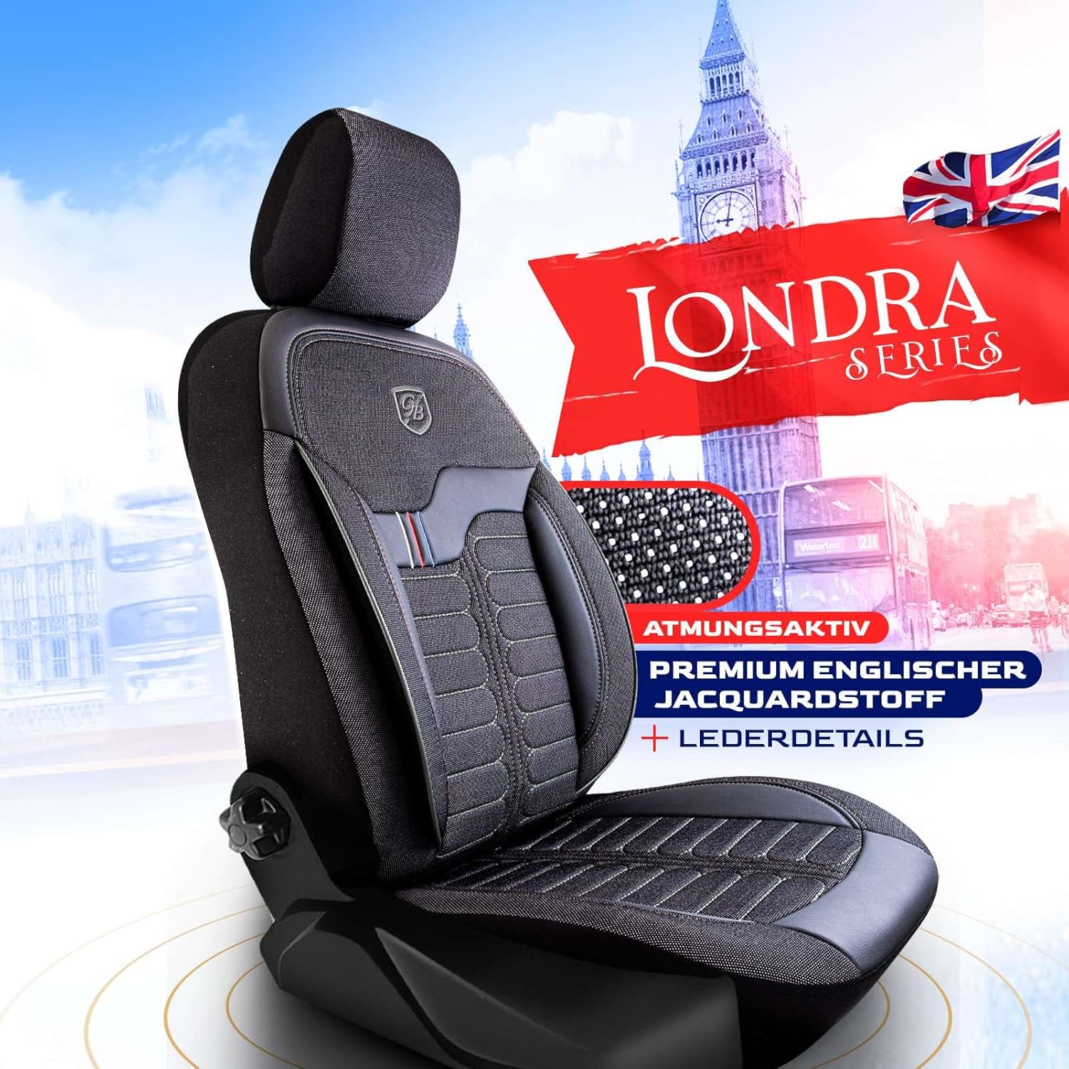 Londra Autositzbezüge für BMW 1er, Jacquard Sitzauflage