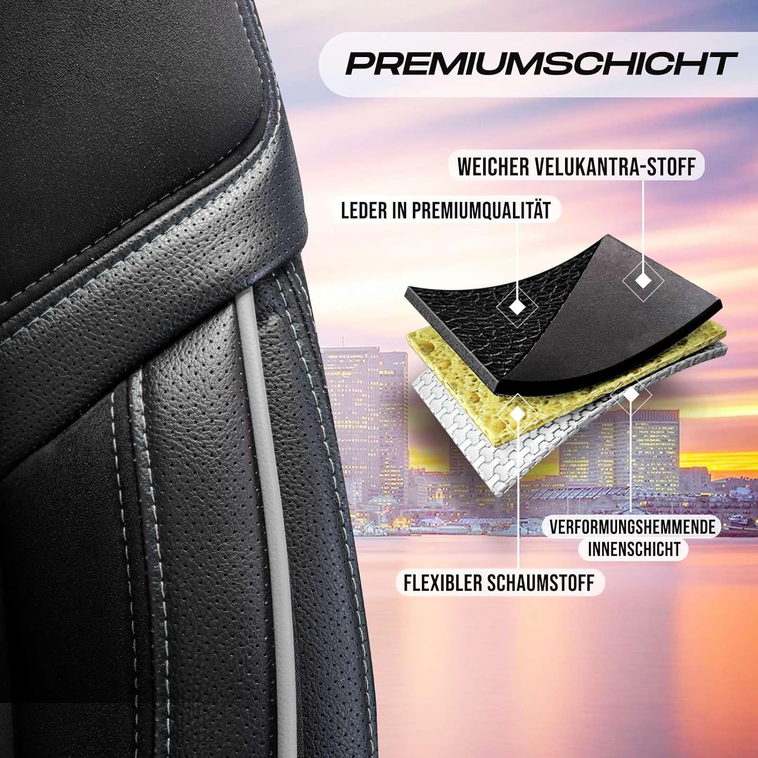 Lizbon Autositzbezüge für BMW 1er, Alcantara