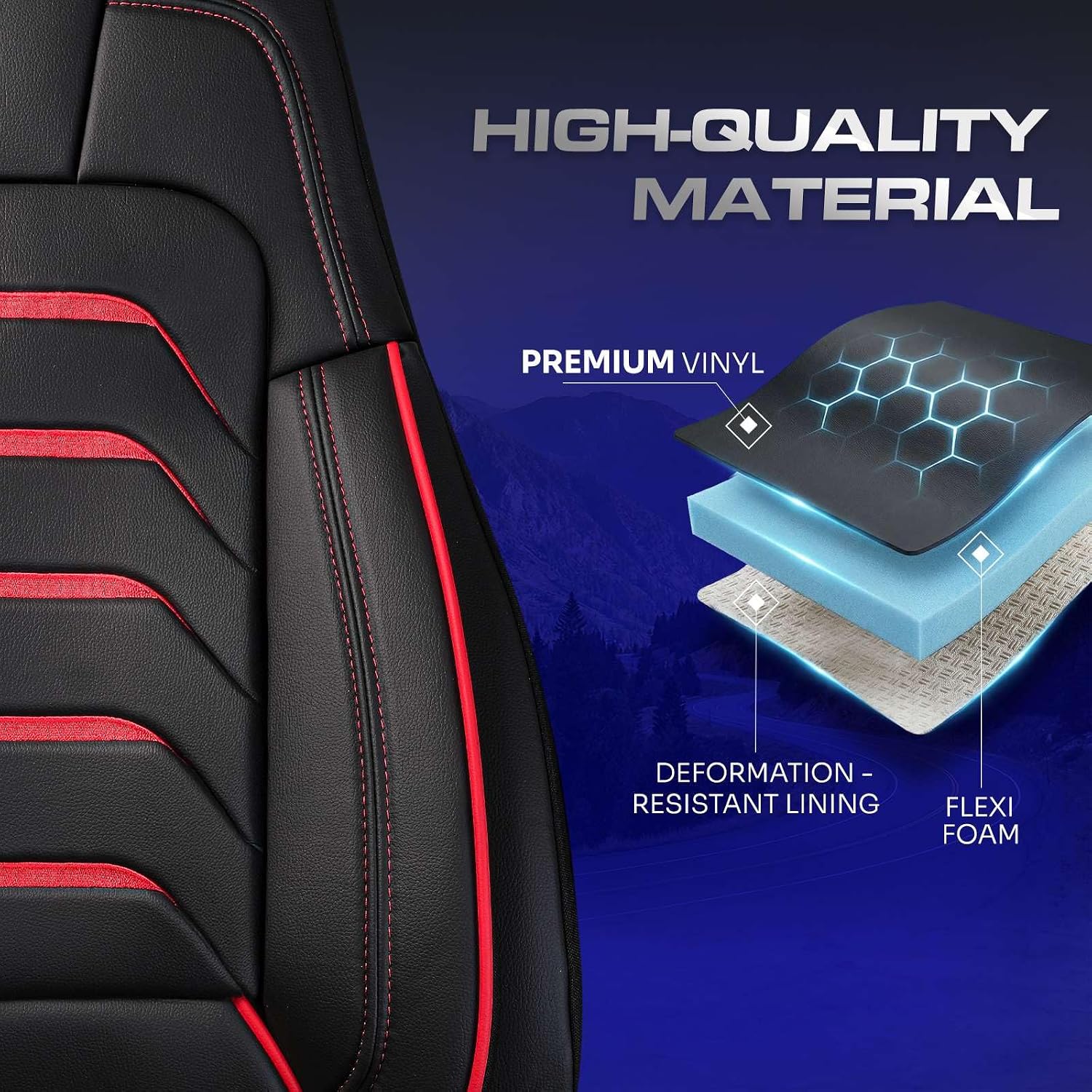 Custom Fit Truck Seat Cover for Cascadia 33”, Premium Vinyl Fabric, Includes Armrest Covers and Assebly Tool
