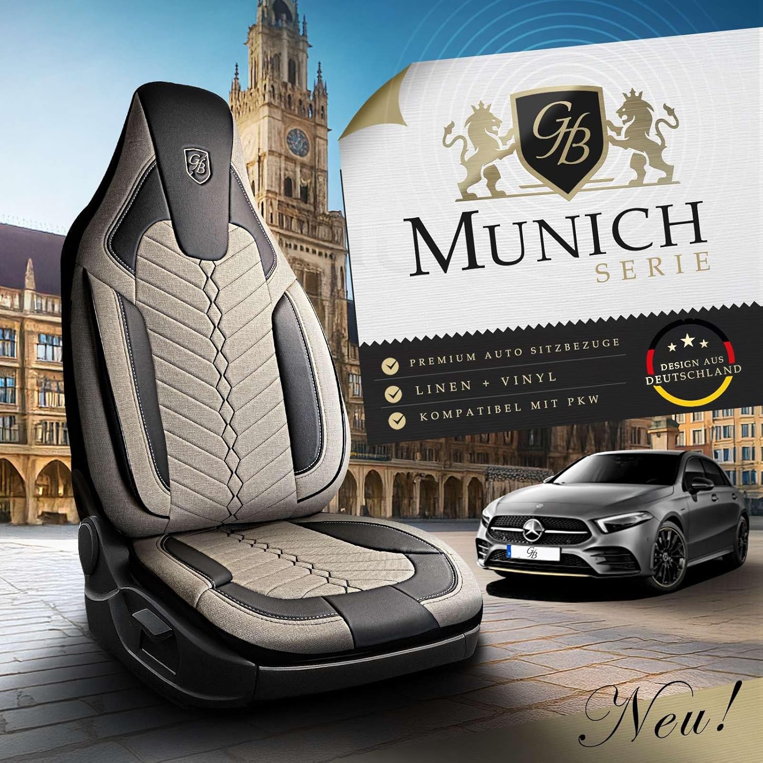 Munich Autositzbezüge für BMW 1er, Leinen