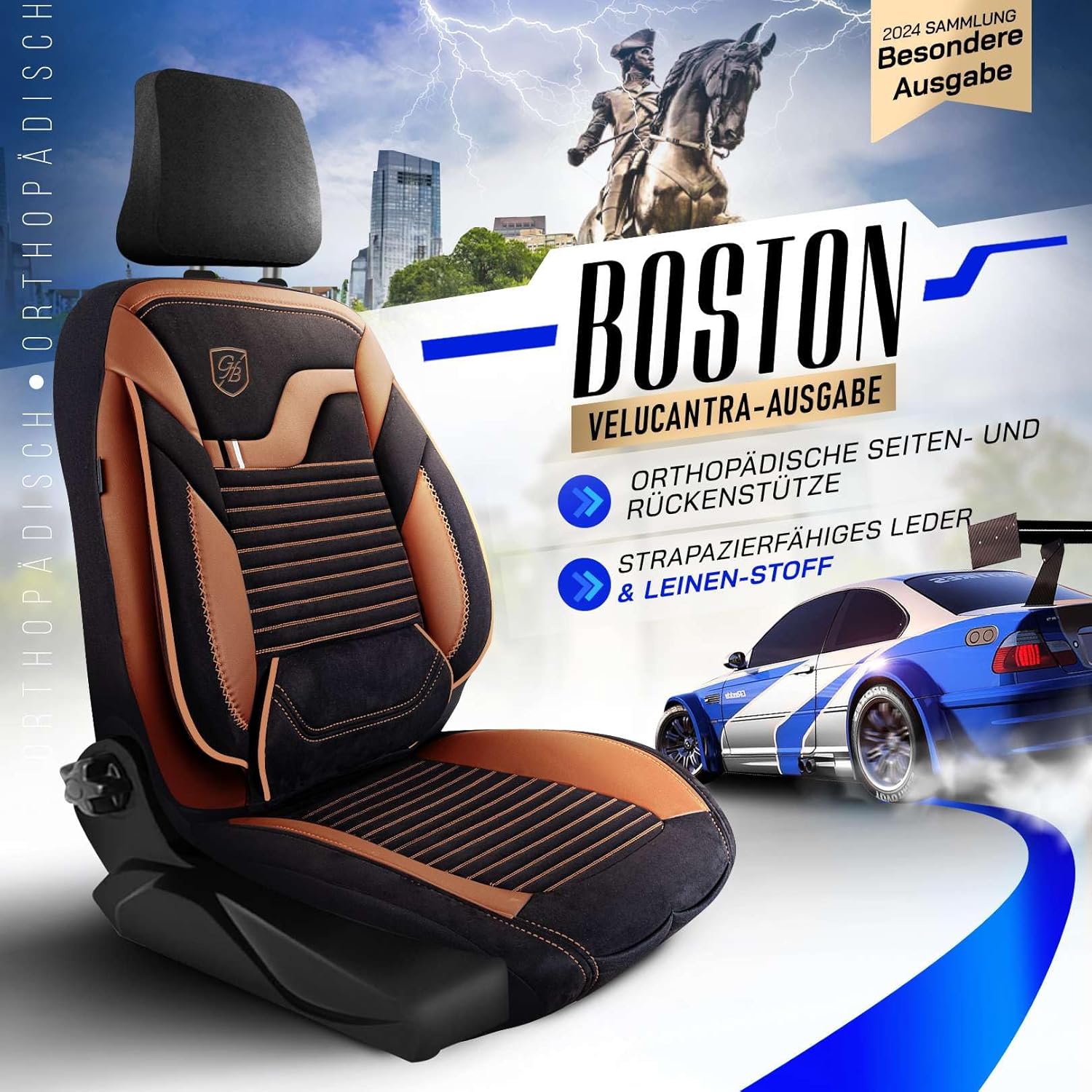 Boston Autositzbezüge für BMW 1er, Velours