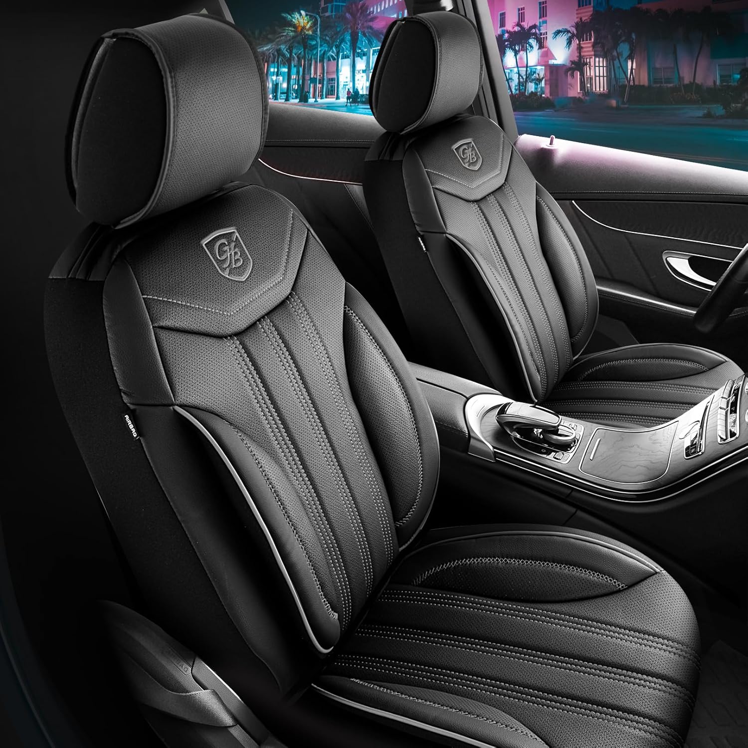 Premium Car Seat Covers for Honda Civic 2000-2026, Nappa Leather Car Seat Cover for SUV, Cars, Most Pickups, Car Seat Protector, Car Seat Covers Front Seats