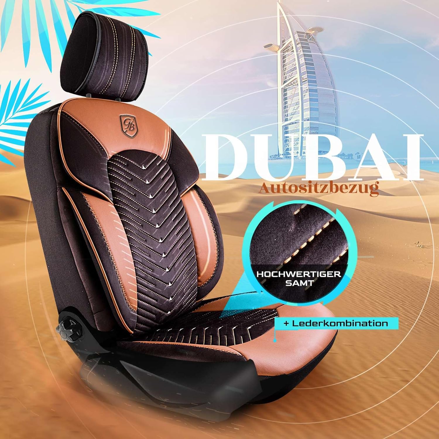 Dubai Autositzbezüge für BMW 1er, Samt