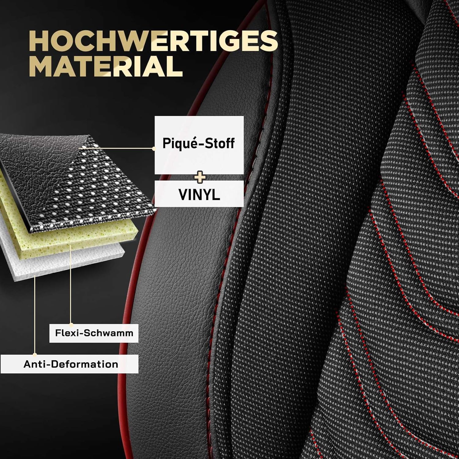 Autositzbezüge Universal 1+1 für Citroen Jumper (2014-2026), Piqué-Stoff