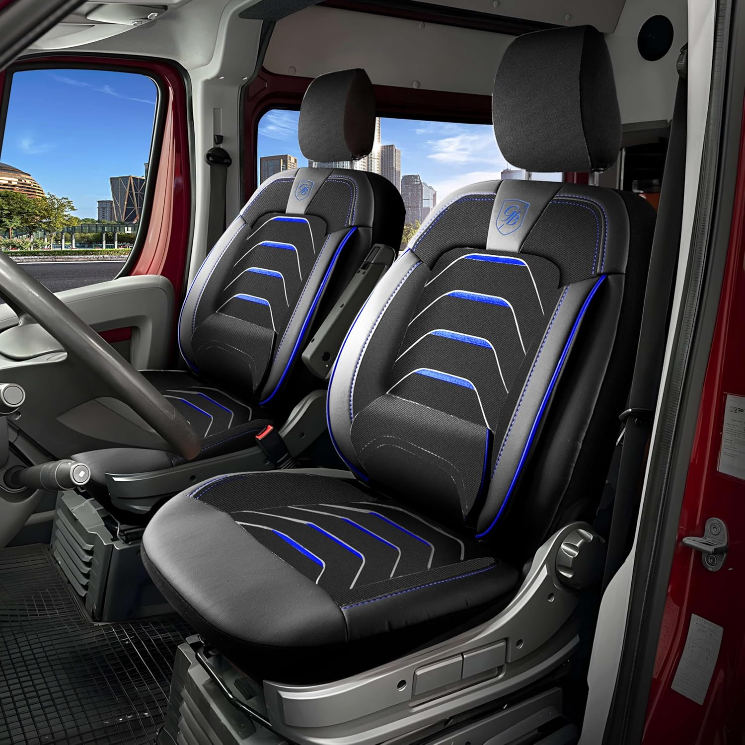 Autositzbezüge Universal 1+1 für FIAT Ducato (2014-2026), Leinen